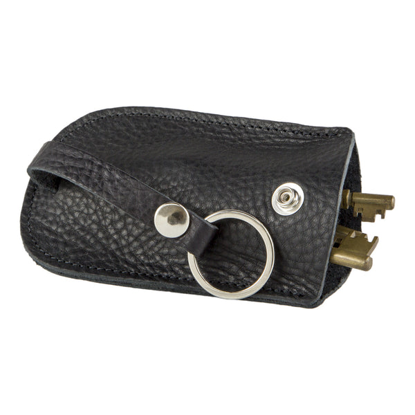 Black Leather Bell Key Holder