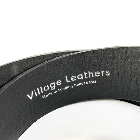 2" Classic Black Leather Belt