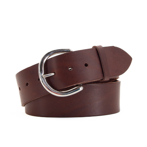 2" Classic Brown Leather Belt