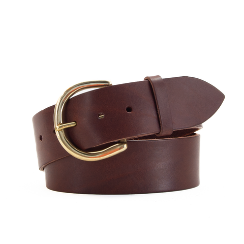 2" Classic Brown Leather Belt