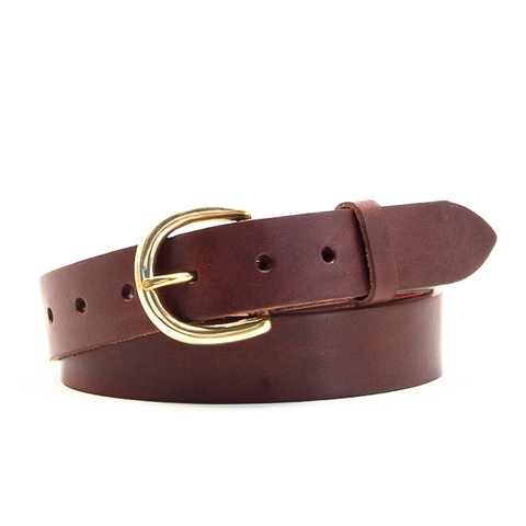 1 1/4" Classic Brown Leather Belt