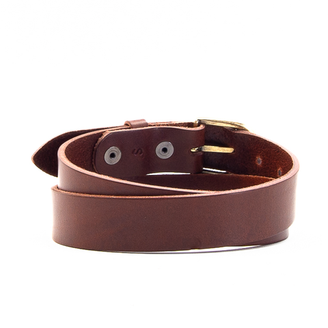 1 1/4" Classic Brown Leather Belt