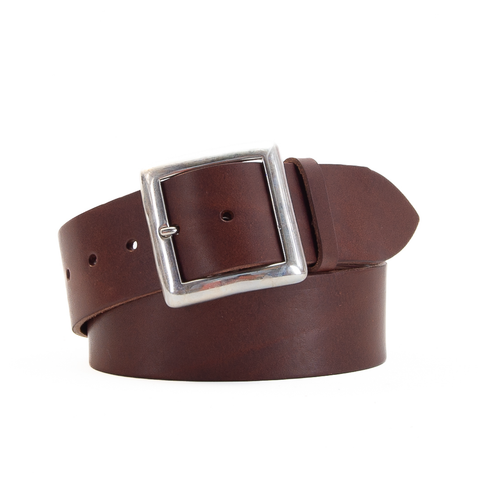 2" Classic Brown Leather Belt