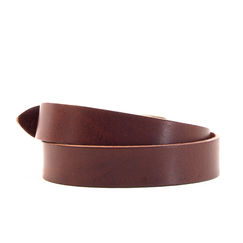 1 1/4" Classic Brown Leather Belt