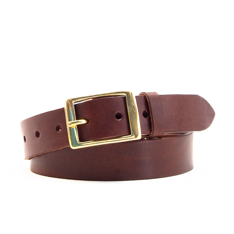 1 1/4" Classic Brown Leather Belt