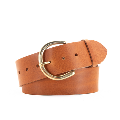 2" Classic Tan Leather Belt