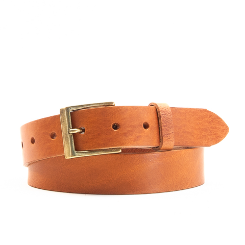 1 1/4" Classic Tan Leather Belt