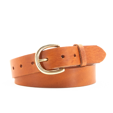 1 1/4" Classic Tan Leather Belt