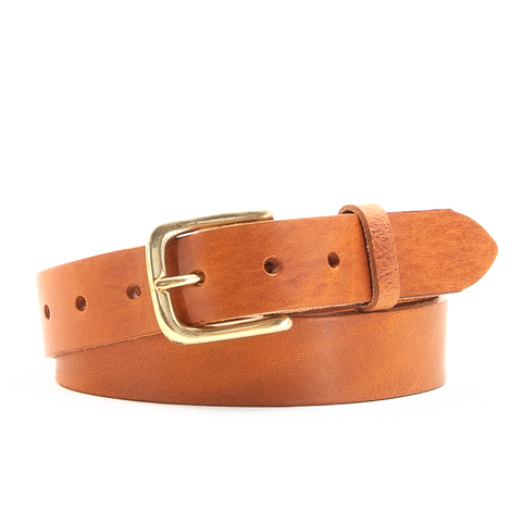 1 1/4" Classic Tan Leather Belt