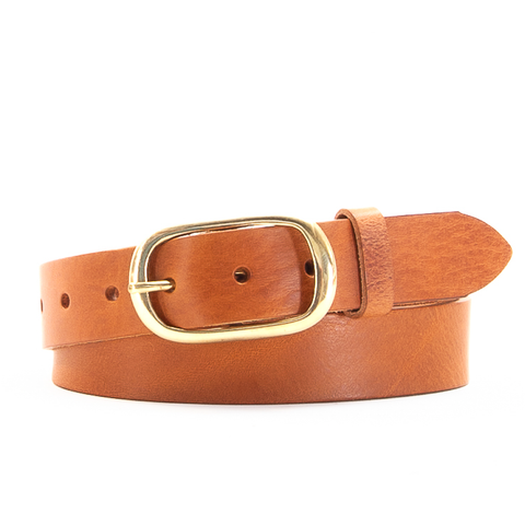 1 1/4" Classic Tan Leather Belt