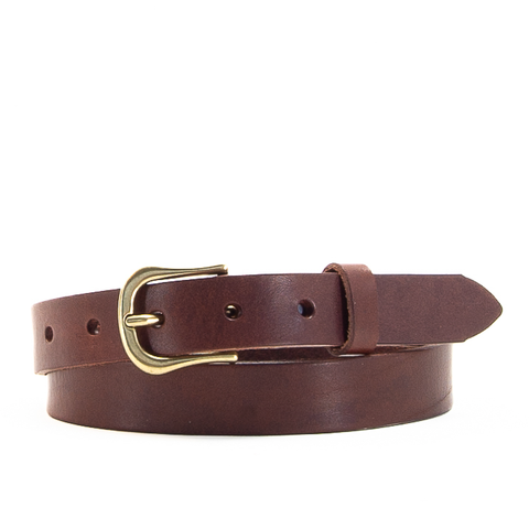 1" Classic Brown Leather Belt