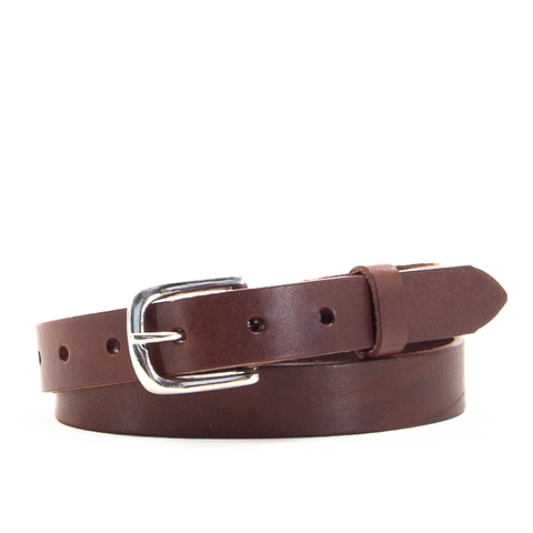 1" Classic Brown Leather Belt