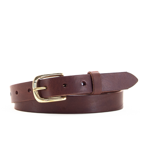 1" Classic Brown Leather Belt