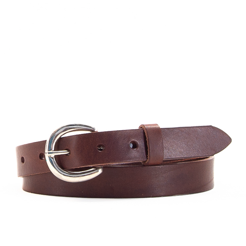 1" Classic Brown Leather Belt