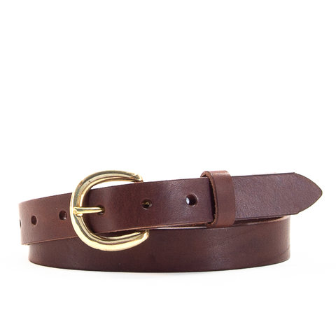 1" Classic Brown Leather Belt