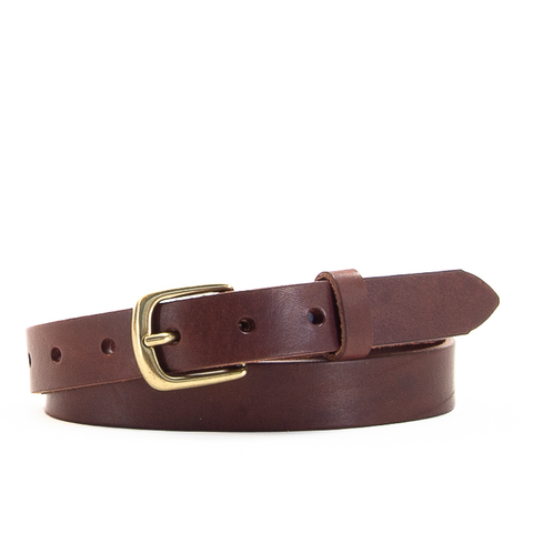 1" Classic Brown Leather Belt