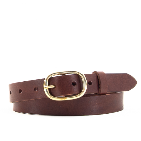 1" Classic Brown Leather Belt