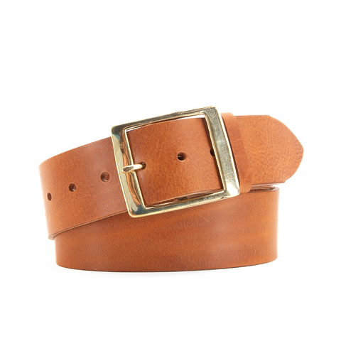 2" Classic Tan Leather Belt