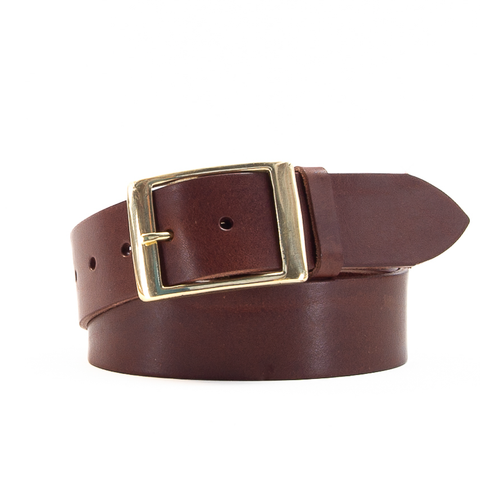 1 3/4" Classic Brown Leather Belt