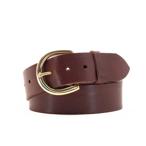 1 3/4" Classic Brown Leather Belt