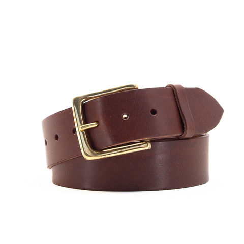 1 3/4" Classic Brown Leather Belt