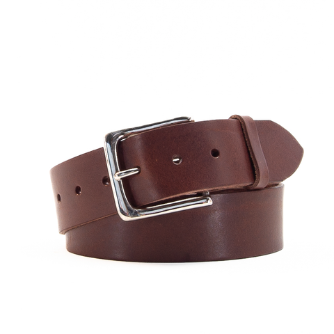 1 3/4" Classic Brown Leather Belt