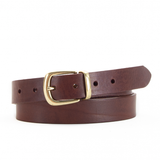 Buckle and Loop 1 1/8" Brown Leather Belt