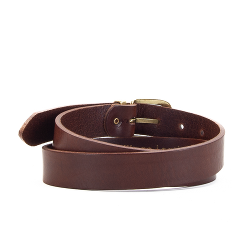 Buckle and Loop 1 1/8" Brown Leather Belt