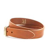 Buckle and Loop 1 1/8" Tan Leather Belt