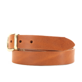 Buckle and Loop 1 1/8" Tan Leather Belt