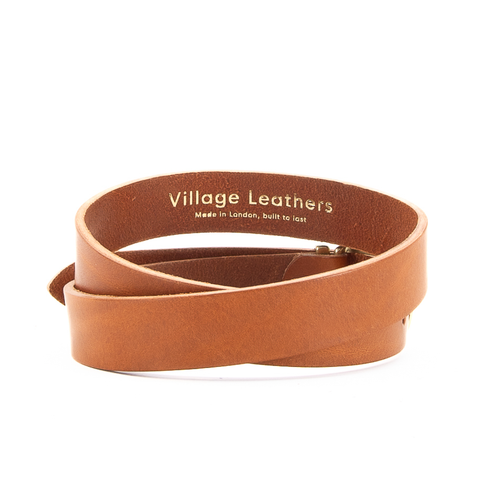 Buckle and Loop 1 1/8" Tan Leather Belt