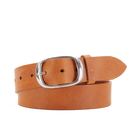 1 1/2" Classic Tan Leather Belt