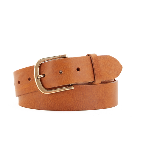 1 1/2" Classic Tan Leather Belt