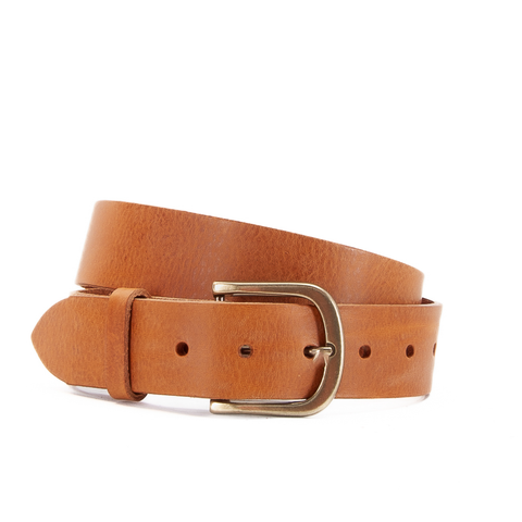 1 1/2" Classic Tan Leather Belt