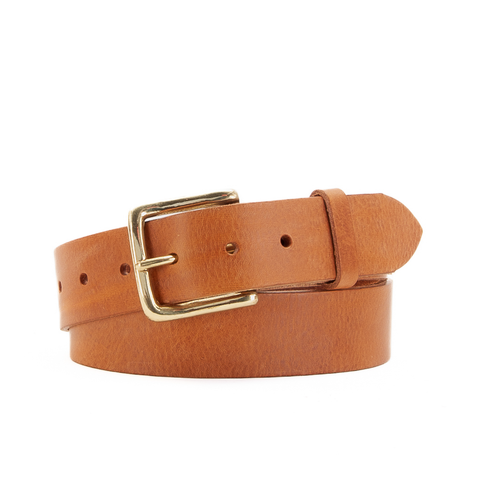 1 1/2" Classic Tan Leather Belt