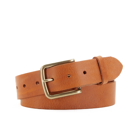 1 1/2" Classic Tan Leather Belt