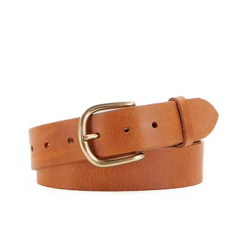 1 1/2" Classic Tan Leather Belt