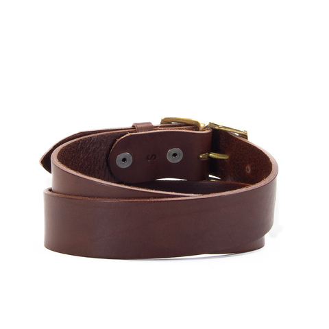 1 1/2" Classic Brown Leather Belt