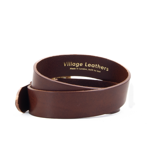 1 1/2" Classic Brown Leather Belt