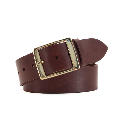 2" Classic Brown Leather Belt