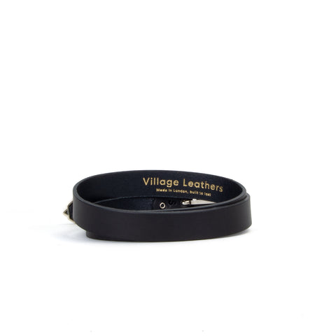 Kryten 1" Black Leather Belt