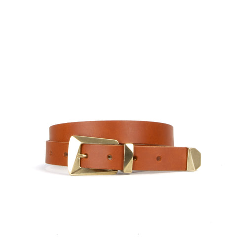 Kryten 1" Tan Leather Belt