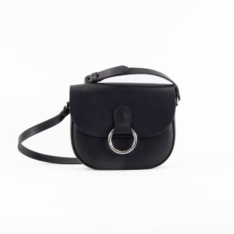 Mini-Belle Black Leather Crossbody Bag