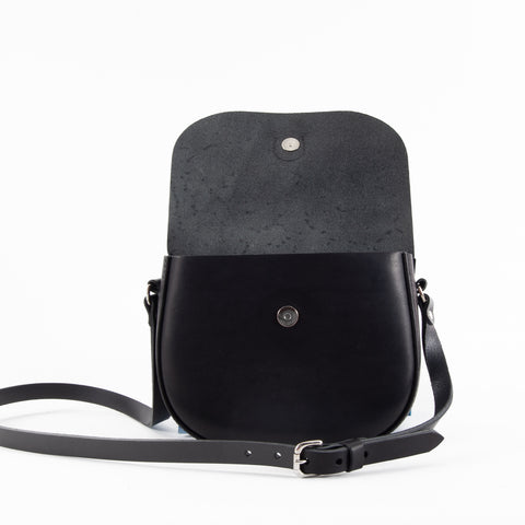 Mini-Belle Black Leather Crossbody Bag