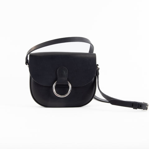 Mini-Belle Black Leather Crossbody Bag