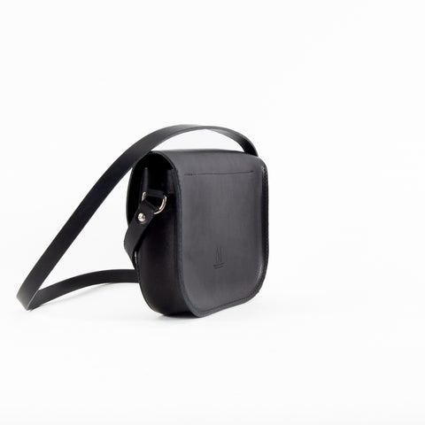 Mini-Belle Black Leather Crossbody Bag