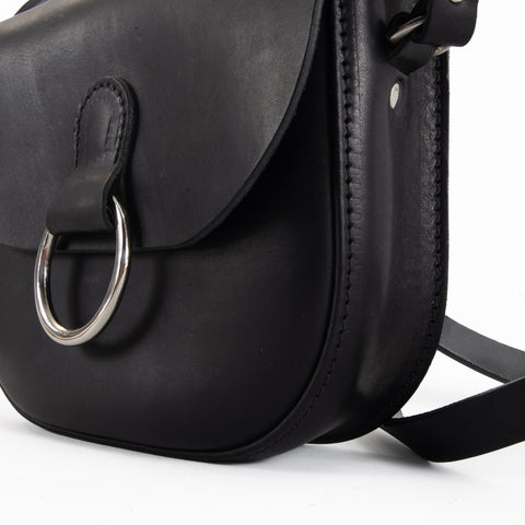 Mini-Belle Black Leather Crossbody Bag