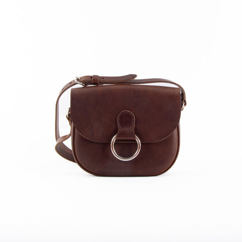 Mini-Belle Brown Leather Crossbody Bag