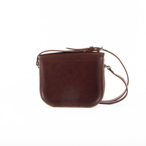 Mini-Belle Brown Leather Crossbody Bag