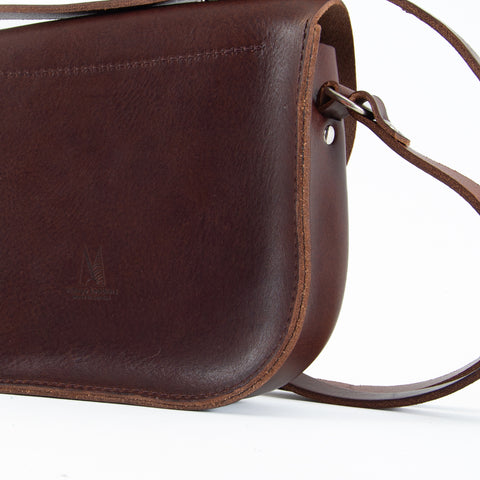 Mini-Belle Brown Leather Crossbody Bag